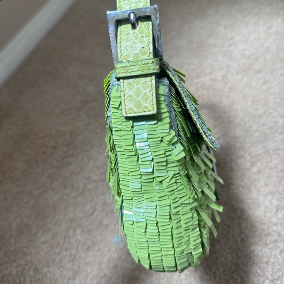 SOLD Fendi Baguette Green Sequins - Picture 7 of 16